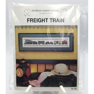 Freight Train Counted Cross Stitch Kit Vintage 1996 Patricia Gaskin Designs #28
